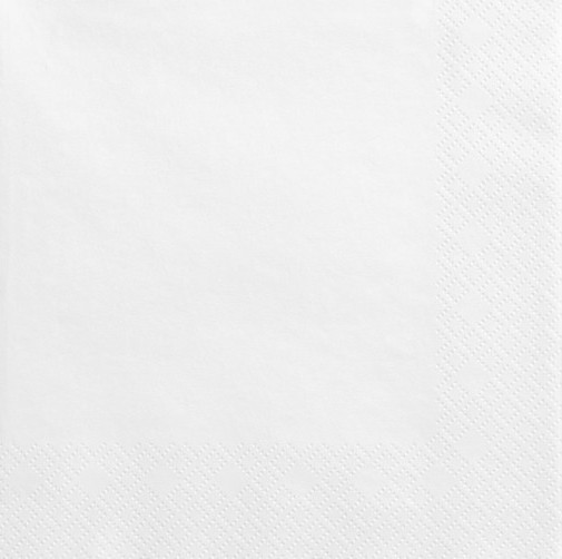 20 Servietten Scarlett weiß 33cm 2