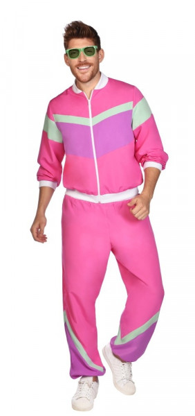 80er Jahre Trainingsanzug in Pink unisex