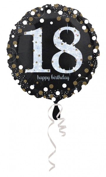 Golden 18th Birthday Folienballon 43cm