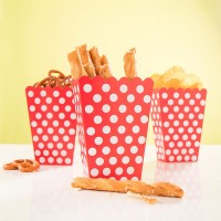 8 Rote Snack Boxen Lucy gepunktet
