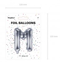 Folienballon M silber 35cm