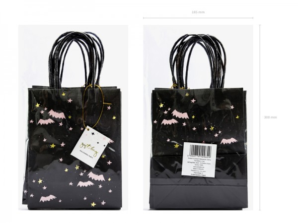 6 Boo Town Geschenktüten schwarz 9