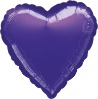 Lavendelfarbener Herzballon 43cm