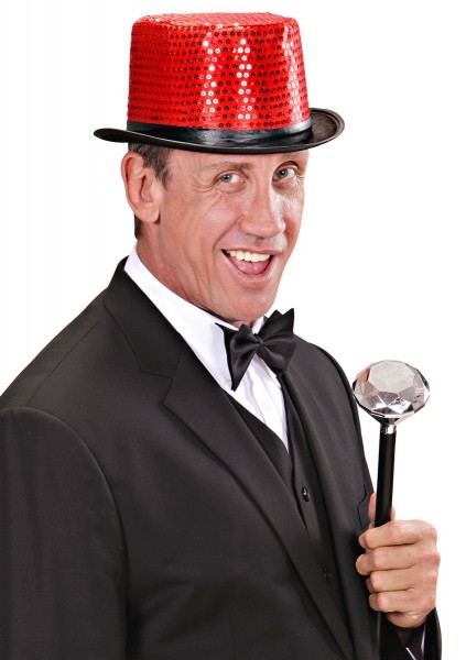 Pailletten Zylinder Rot 3