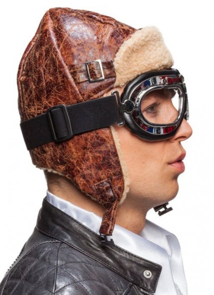 Fliegerbrille Schwarz-Silber Retrolook 2