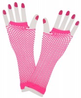 Neon Netzhandschuhe pink