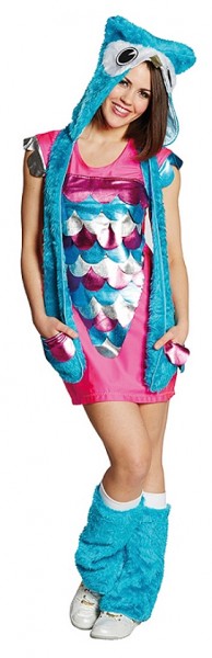 Flauschiges Eulen Damenkostüm