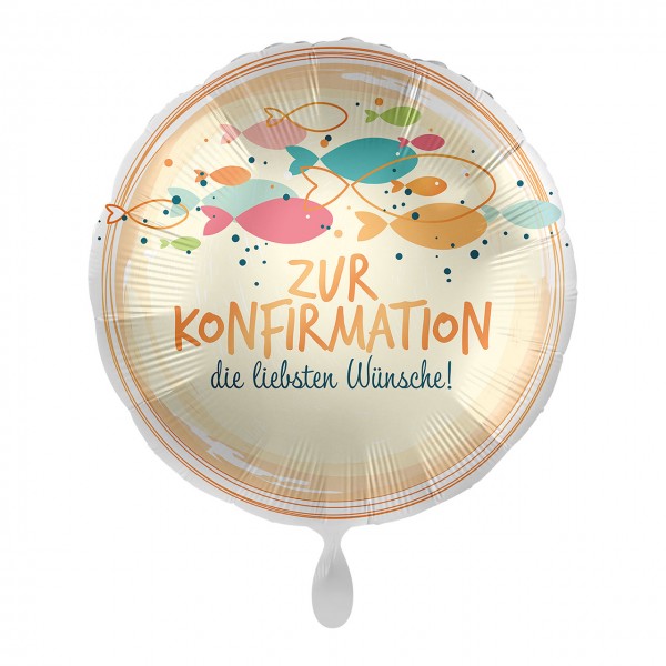 Konfirmation Fische Folienballon 43cm