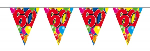 Spectacular 60th Birthday Wimpelkette 10m
