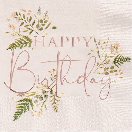16 Birthday Teaparty Servietten 33cm
