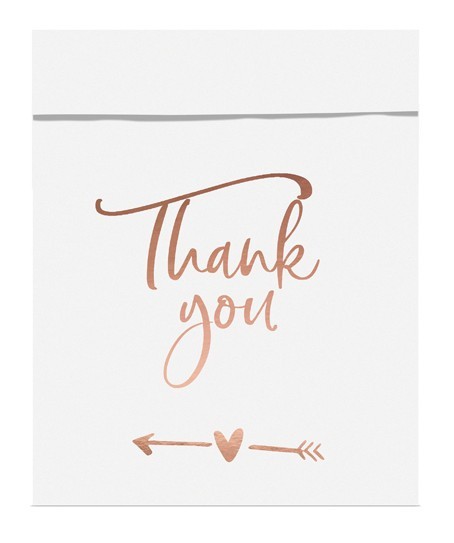 6 Thank you Geschenktüten roségold 2