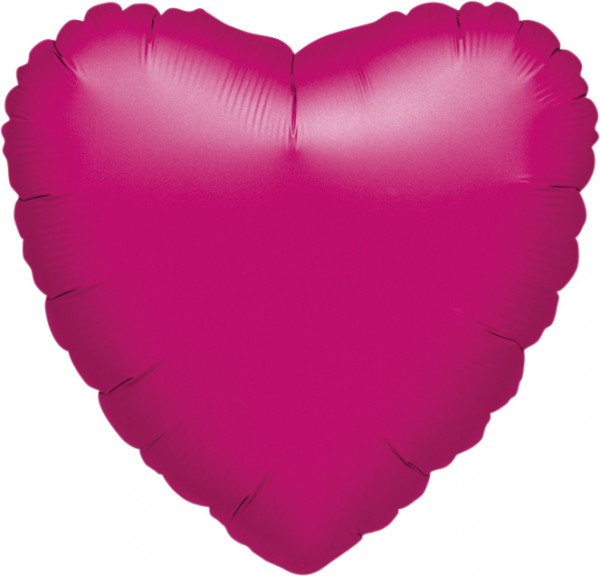 Fuchsia Herzballon 45cm