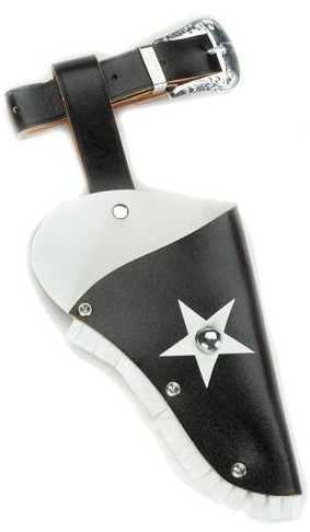 Cowboygürtel mit Holster für Kinder schwarz