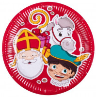 10 Sankt Nikolaus Pappteller 23cm