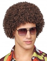 Braune Afro Perücke Robby