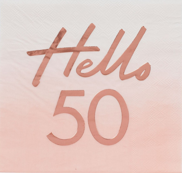 16 Hello Fifty Servietten 33cm