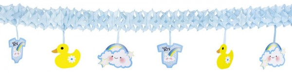 Baby Party Papiergirlande Blau 4m