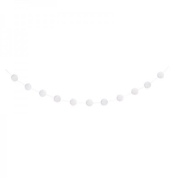 Wabenball Girlande Party Night Weiß 213cm 3