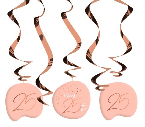 5 Rosy Blush 25th Birthday Spiralhänger