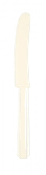 20 Kunststoff Messer Mila vanille 17cm