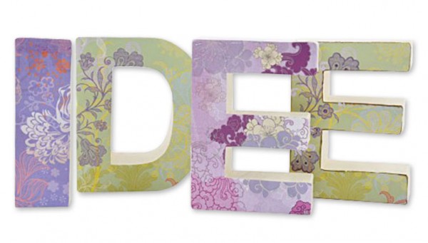 Buchstabe E aus Pappmaché 17,5cm 8