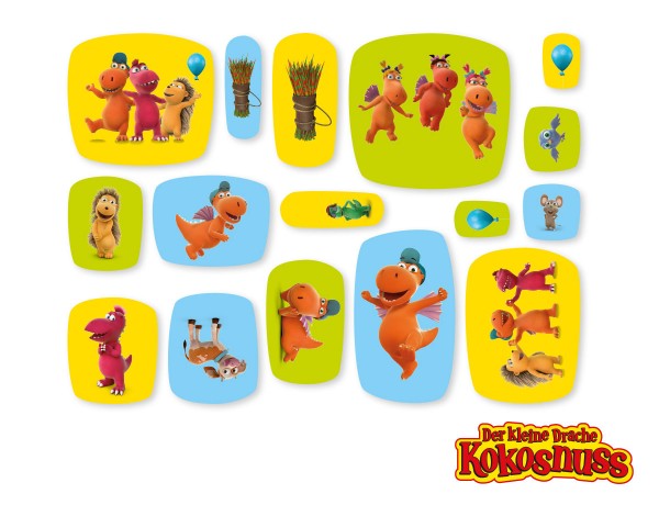 Kleiner Drache Kokosnuss Streudeko 48 Teile