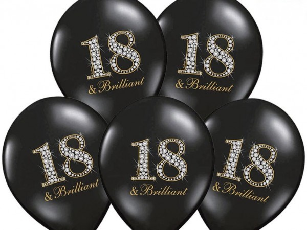 50 Luftballons Eighteen & brilliant 30cm 3