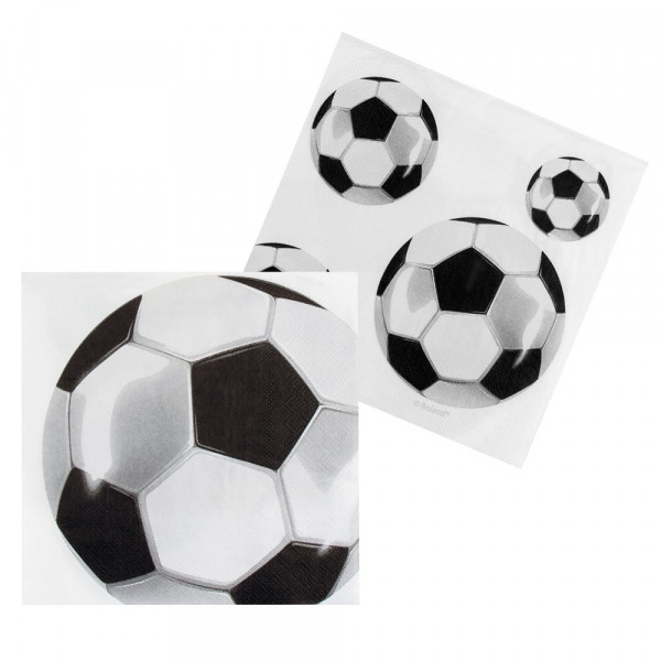20 Fußball Fan Servietten 33cm