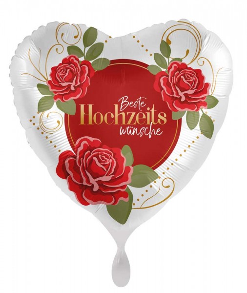 Hochzeitswünsche Herz Folienballon 71cm
