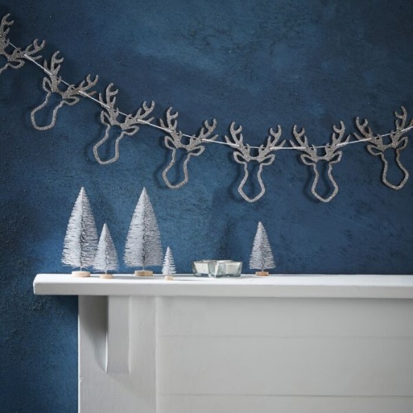 Frosty Christmas Rentier Girlande 1,5m 2
