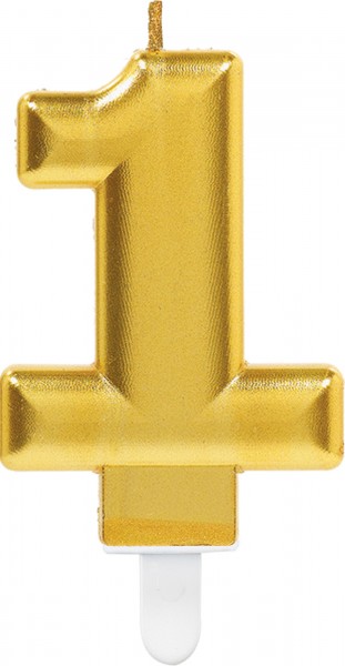 Goldene Zahlenkerze 1