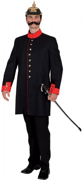 Schwarzer Offizier Herrenmantel