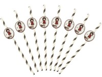 8 Santoro Gorjuss Ruby Papier-Strohhalme