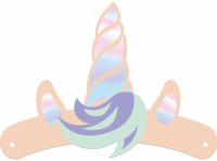 6 Glady Unicorn Pappstirnbänder