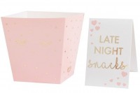 8 Pamper Party Snack Boxen & Schild