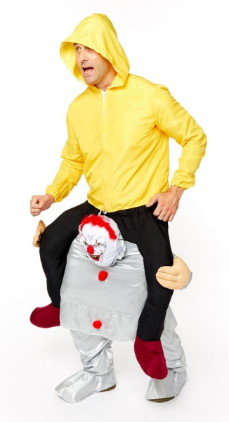 Lager skräckclown piggyback kostym