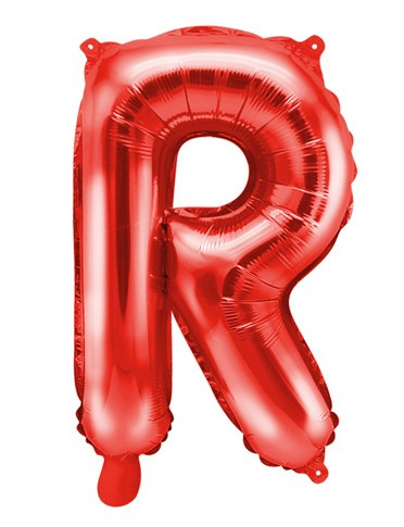 Roter R Buchstabenballon 35cm