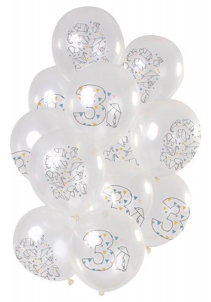 3.Geburtstag 12 Latexballons Origami