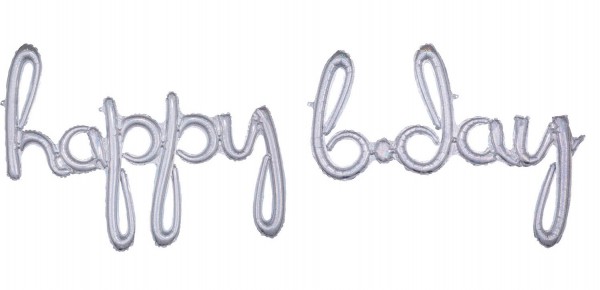 Holografischer Happy B-Day Ballon