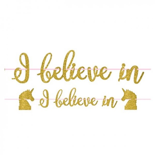 I Believe in Unicorns Girlande 3,65m