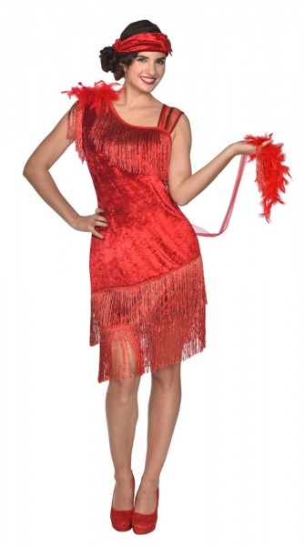 Rotes Flapper Damenkostüm Diana