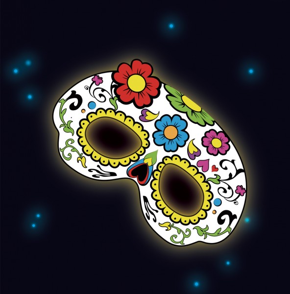 Fancy Leuchtende Totenkopf Maske