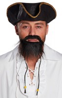 Piratenbart Hook Schwarz