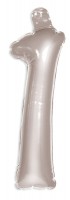 Aufblasbare Zahl 1 Silber