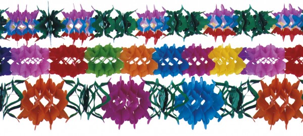 Flower Power Girlanden 3-Teilig 12-17x400cm