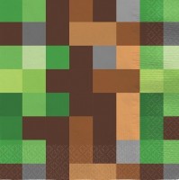 16 TNT Pixel Party Servietten 33cm