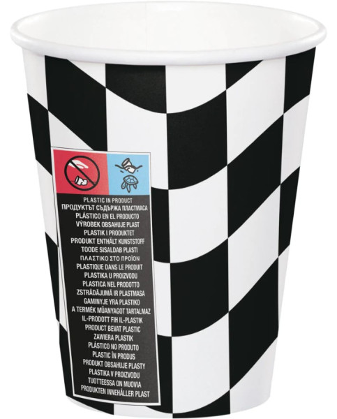 8 North Race Pappbecher 250ml 3