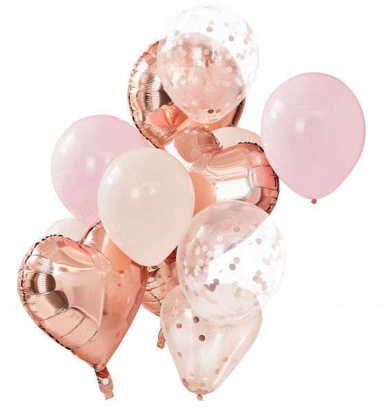 Roségoldenes Ballon Bouquet Made with Love