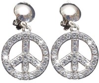 Peace Hippie Glitzer Ohrringe
