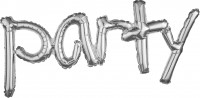 Party Folienballon in Silber 93 x 40cm
